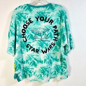 Star‎ Wars Yoda Graphic Tee Womens M Green Choose Your Path Oversized Streetwear